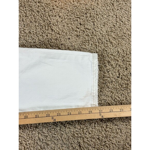 J. Crew Premium Edition High Rise Straight Jeans Women's Sz 26 White Button Fly - Picture 10 of 13